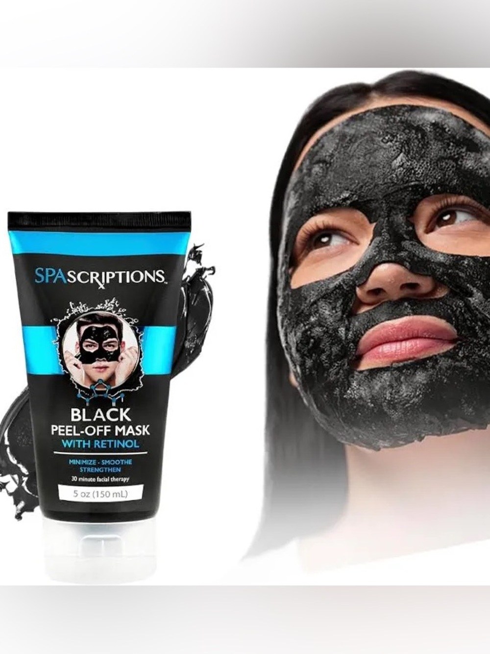 Black Peel-Off Mask with Retinol Deep-Cleaning Black Face Mask Skin Care